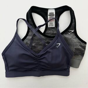 Gymshark Adapt Ombré Seamless Sports Bra Triangle & Ruched Sports Bra Set